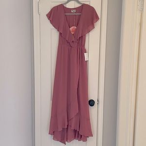 NWT Show Me Your MuMu Jess Ruffle Midi Dress